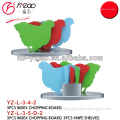 3 pieces amusing chicken shape PP cutting board animal cutting board made in china